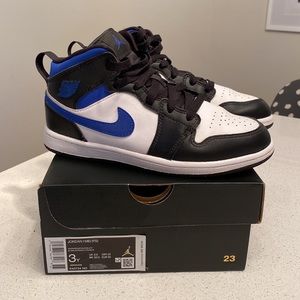 Nike Air Jordan 1 Mid 3Y White / Racer Blue / Black w/box